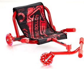 Rowerik SucceBuy, Rowerik do Siedzienia, Pojemność 90 kg, dla 10 Lat i Starszych, Żywienie w Zigzagu, dla Wewnątrz i Zewnątrz, Czerwony