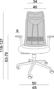 Ergonomiczne krzesło biurowe Concept, zgodne z normą BHP