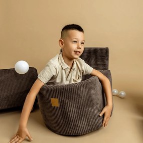 Turkusowy sztruksowy piankowy plac zabaw 5 szt. wysokość 30 cm 250x45 cm Montessori – Meowbaby