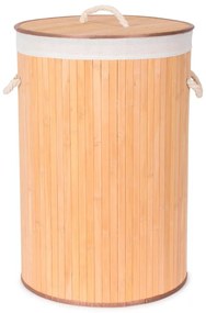 Okrągły bambusowy kosz na bieliznę Compactor Round