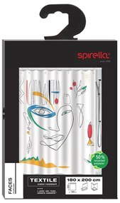 Zasłona prysznicowa 180x200 cm Faces – Spirella