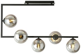 Industrialna lampa sufitowa z grafitowymi kloszami  - D108-Solini