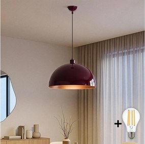 BRILAGI - Żyrandol LED na przewodzie METALO 1xE27/40W/230V śr. 40 cm burgundowy/miedziany