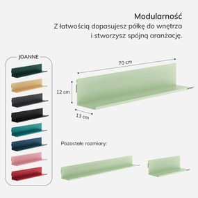 Półka wisząca JOANNE 700 mm, Fresh Style: pastelowy zielony