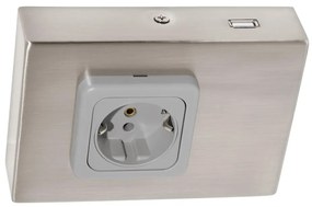 Eglo 94664 - Gniazdo podszafkowe SCHUKO łącznie z USB TAXANO