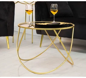 Okrągły stolik ze szklanym blatem ø 60 cm Ring – Mauro Ferretti