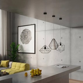 Lampa wisząca UMBERTO czarna SOLLUX  LIGHTING