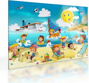 Obraz na szkle - Dzień na plaży (70x50 cm)