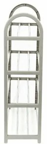 Compactor Czteropiętrowy stojak na buty na 12 parbutów Poly, 49,5 x 18,4 x 65 cm