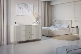 Zestaw szafek nocnych Vesper 56 cm - kaszmir / złote nogi