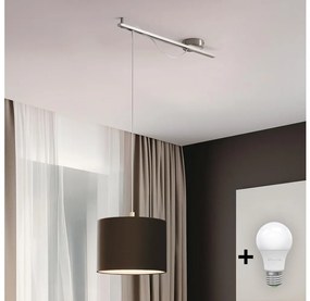 Eglo - LED Lampa wisząca CALCENA 1xE27/60W/230V chrom/brąz