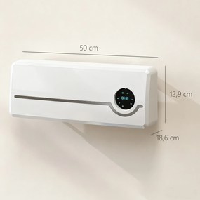 HOMCOM Nagrzewnica ścienna 2000W z ceramiką i wentylatorem, pilot, 2 tryby grzania, wyświetlacz LED