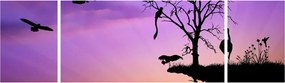 Obraz - Sylwetki zwierząt (170x50 cm)
