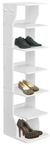 Vasagle Półka na buty CINDY, 6 poziomów, 30x26,4x110,4 cm, biała