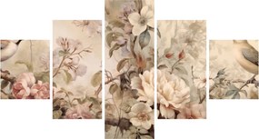 Obraz - Obraz ptaka w stylu vintage (125x70 cm)