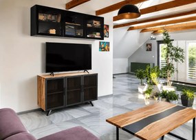 Komoda LOFT 150 cm Asmita z litego drewna egzotycznego - akacja indyjska