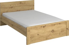 Podwójne łóżko z zagłówkiem 140x200 dąb artisan R6-D10