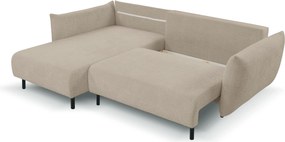 Masseno Narożnik UNO z funkcją spania i pojemnikiem na pościel Narozniki L, Rozkładana sofa - Beżowy, ANTHOLOGY 20