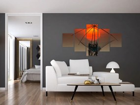 Obraz - Wschód słońca, jezioro Pakpra (125x70 cm)