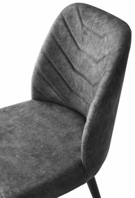 Zestaw krzeseł do jadalni Dallas Anthracite and Black, 2 szt.