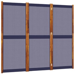 Ciemnoniebieski parawan pokojowy 3 panelowy D9-C28