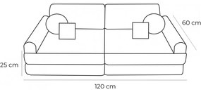 Pocket sofa plus slimcord ecru - meowbaby®