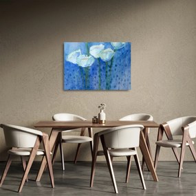 Obraz na szkle - Białe tulipany (70x50 cm)