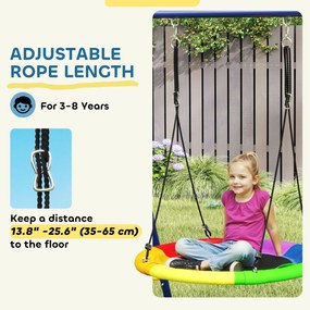 AIYAPLAY Zestaw huśtawkowy, metalowy, 3-8 lat, design 6-w-1, Kolorowy