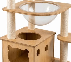 Drapak dla kota HAPPY CAT 147x40x40 cm, beżowy