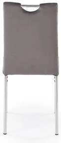 Krzesło tapicerowane K578 VELVET szare HALMAR