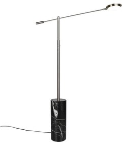 Lampa stojąca LED w czarno-srebrnym kolorze (wysokość 145 cm) Fiore – Trio Select
