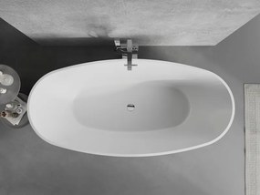 Mexen Lira wanna wolnostojąca wzór 170 x 80 cm, biała, przelew chrom - 52831708000-01