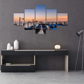 Obraz - włoskie gondole (125x70 cm)