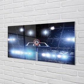 Szklany Panel Kosz w Blasku Reflektorów