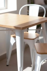 Torix Stó Kwadratowy Naturalne Drewno 70 cm