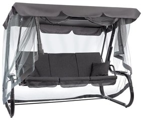 SZARA HUŚTAWKA OGRODOWA CARPATIA Z MOSKITIERĄ