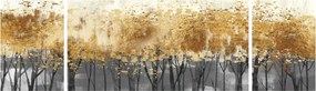 Obraz - Złote drzewa (170x50 cm)