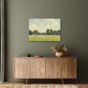 Obraz na szkle - Camille Pissarro, Hampton Court Green, reprodukcje (70x50 cm)