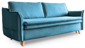 Turkusowa rozkładana sofa 225 cm Charming Charlie – Miuform
