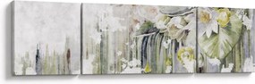 Obraz - Białe kwiaty, vintage (170x50 cm)