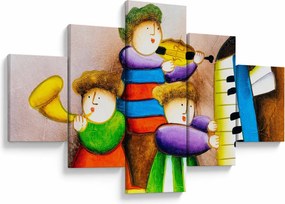 Obraz - Muzycy, malarstwo (125x70 cm)