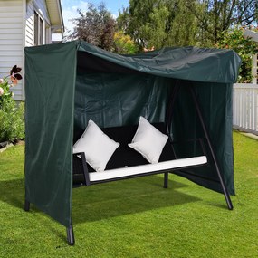 Outsunny Pokrowiec na Huśtawkę Ogrodową Zielony Wodoodporny Ochrona UV Tkanina Oxford 177x114x152cm | Aosom PL