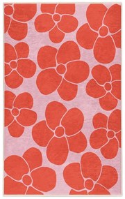 Czerwono-różowy dywan odpowiedni do prania 60x100 cm Poppy Fields – Mila Home