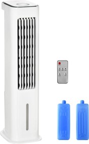 HOMCOM 2-w-1 chłodnik powietrza z chłodzeniem wodnym, 7 L zbiornik, 12h timer, do 20 m² | Aosom PL