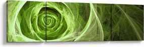 Obraz - Abstrakcyjny zielony róż (170x50 cm)