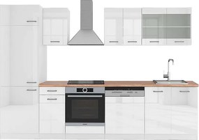 Aneks kuchenny biały wysoki połysk/biały 300x60x81.6 r-line