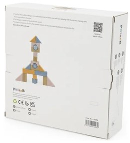 Viga polarb drewniany wózek do ciągnięcia + klocki 21 el.