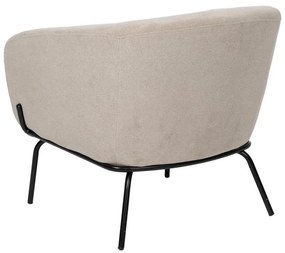 Beżowy fotel z tkaniny szenilowej Classic – Ixia
