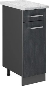 Szafka dolna do kuchni czarny beton 30x60x81.6 r-line