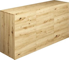 Wisząca komoda z półkami dąb artisan E0-C42